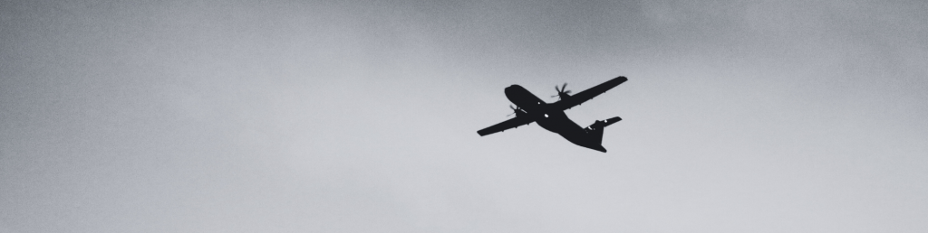 Avión volando con incertidumbre