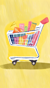 Ilustración de carrito de compras