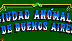 cartel con el título del juego Ciudad Anómala de Buenos Aires
